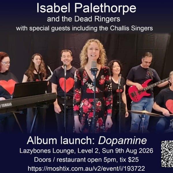 Isabel Palethorpe and 7 piece band Album launch Dopamine