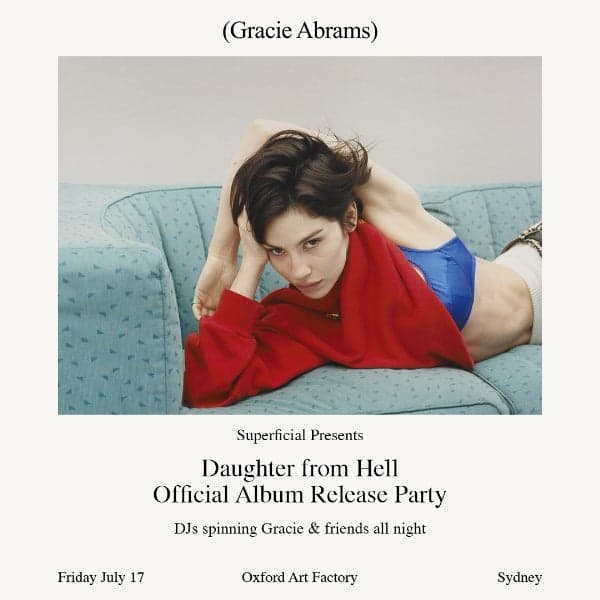 Gracie Abrams Official Album Release Party - Sydney