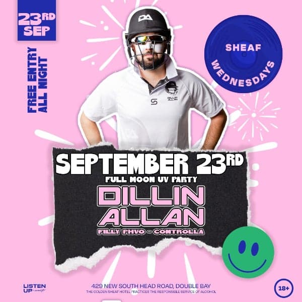 FULL MOON UV PARTY | SEPTEMBER 23rd 'w' DILLIN ALLAN
