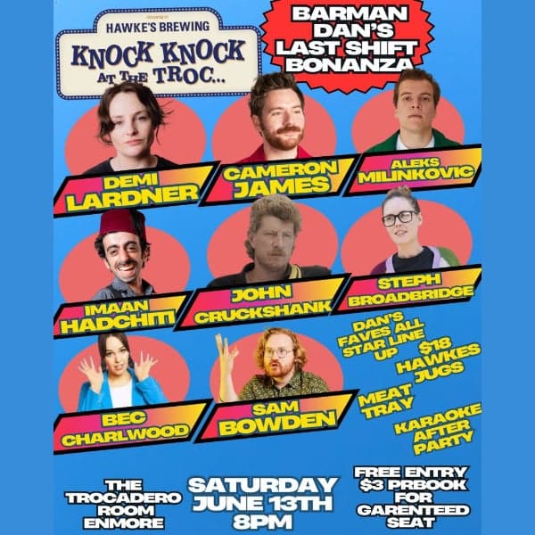 KNOCK KNOCK JUNE COMEDY BONANZA - FREE