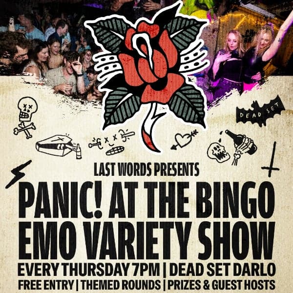 PANIC! At The Bingo | EMO Musical Bingo Thursdays @ Dead Set| Presented by Last Words'PANIC! At The Bingo | EMO Musical Bingo Thursdays @ Dead Set| Presented by Last Words'