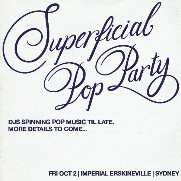 Superficial: Pop Party - Sydney