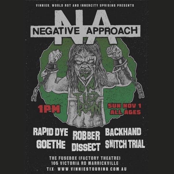 Negative Approach 2026 AUS & NZ Tour - SYDNEY ALL AGES