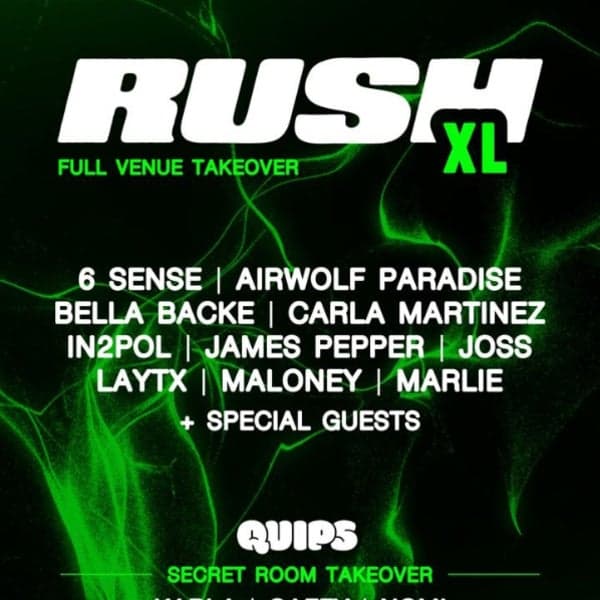 RUSH XL ft. 6 SENSE, AIRWOLF PARADISE, PABLO BOZZI (FR), CARLA MARTINEZ, JAMES PEPPER & MORE