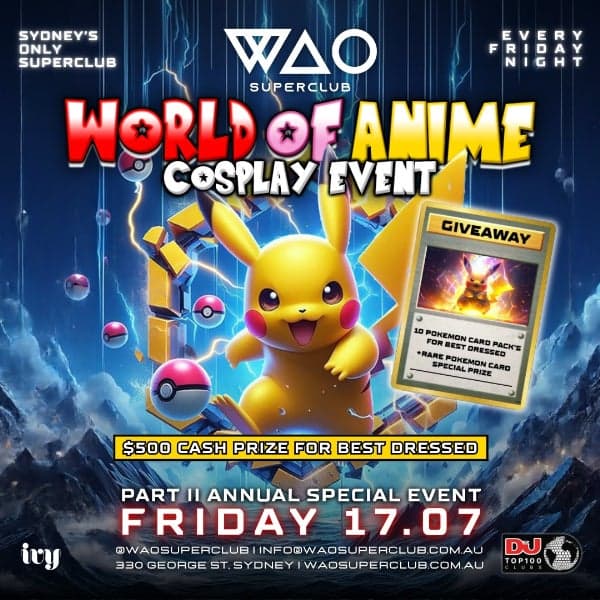 FRI 17 JULY - WAO SUPERCLUB @ IVY