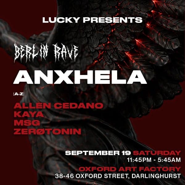 Berlin Rave (Sydney) ft ANXHELA (Italy)